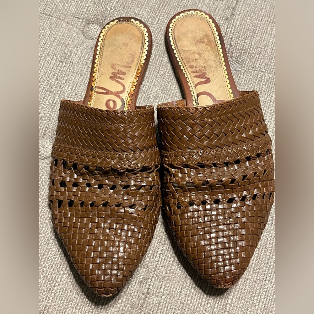 Sam Edelman Natalya brown leather mules 9